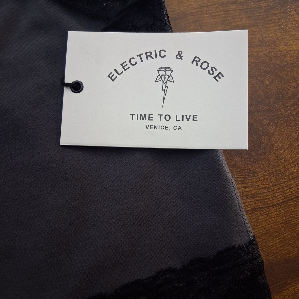 🆕️ Electric & Rose Grey Bralette with Black Lace Trim Womens XL - Picture 7 of 13